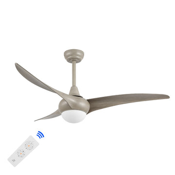 Aviator 52" Coastal Vintage Iron/Plastic Mobile-App/Remote-Controlled 6-Speed Retro Swirl Integrated LED Ceiling Fan - JONATHAN Y